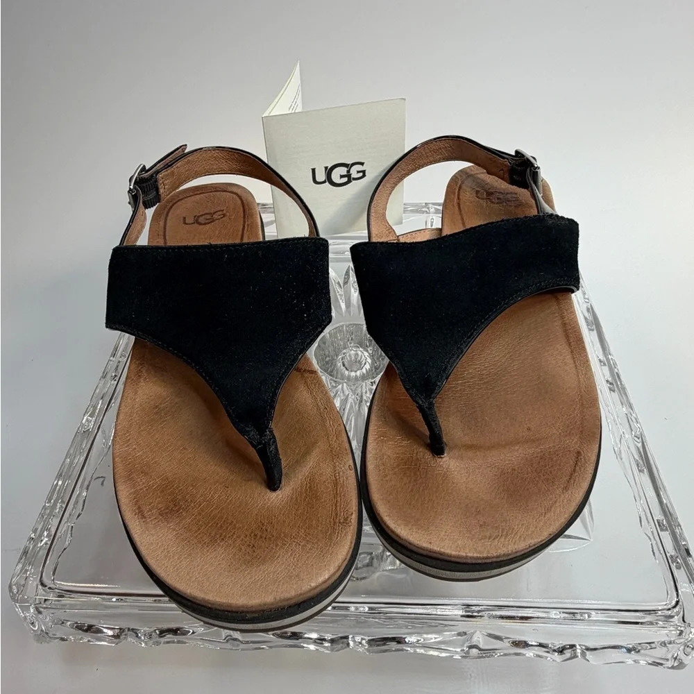 UGG Alessia sandal in black suede- size 7